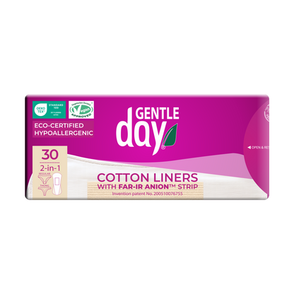 GENTLE DAY kasdieniai įklotai 2in1 siaurikėms (stringams) ir klasikinėms kelnaitėms