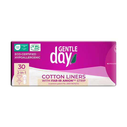 GENTLE DAY kasdieniai įklotai 2in1 siaurikėms (stringams) ir klasikinėms kelnaitėms