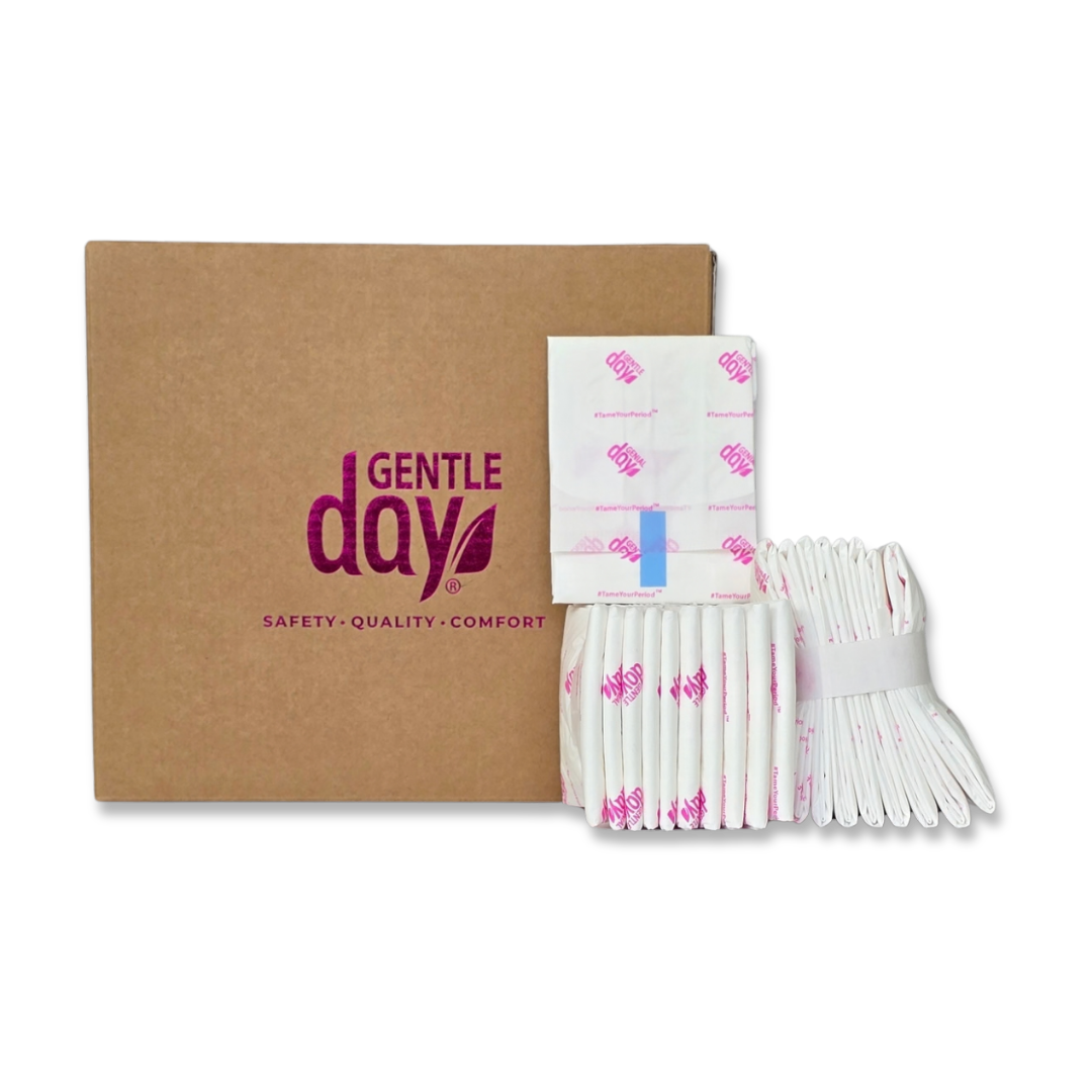 GENTLE DAY® naktiniai higieniniai paketai, 90 vnt. kartoninėje dėžėje, be pakuočių