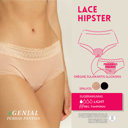 Menstruacinės kelnaitės Lace Hipster